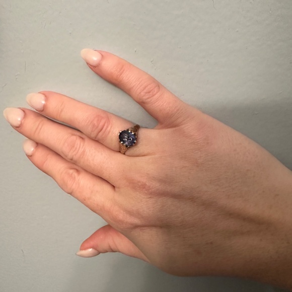 Engagement Ring Victorian Iolite Sunstone - Picture 5 of 6